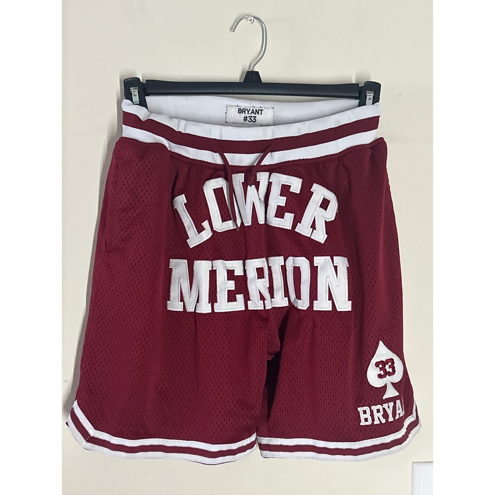 Headgear Classics Lower Merion Kobe Basketball Shorts Ruby White XS Bryant 33